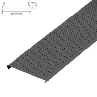 Реечный потолок Албес S дизайн A25AS металлик матовый c перфорацией