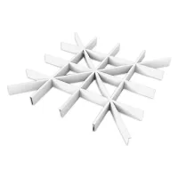 Грильято D15 Диагональное 150x150, белый матовый, высота 37 мм, ширина 15 мм