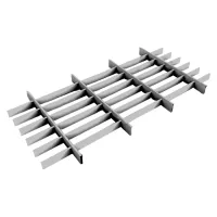 Грильято Жалюзи ячейка 300x86 мм, металлик, высота 30 / 50 мм, ширина 10 мм