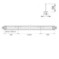 Подвесная система ARMSTRONG Retail 15 Zn рейка поперечная 1200x28 мм