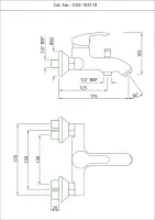 Однорычажный смеситель для ванны и душа Essco Cosmo COS-CHR-103119 Хром