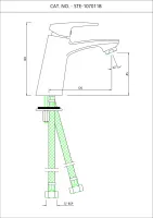 Однорычажный смеситель для раковины Essco Stella STE-107011B Хром