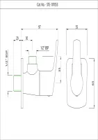 Угловой запорный кран с фланцем Essco Stella STE-CHR-107053 Хром