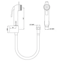 Лейка для гигиенического душа Essco ALE-BLK-583 Черный