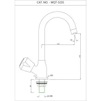 Кран для раковины в кухню Essco Marvel MQT-CHR-523S Хром