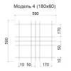 Грильято Нестандартная ячейка Модель 4 ячейка 180х60мм, окраска по RAL, высота 40 мм, ширина 10 мм