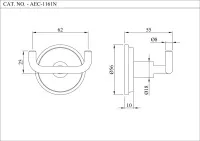 Крючок двойной для ванной Essco AEC-CHR-1161N Хром