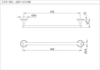 Полотенцедержатель Essco AEC-CHR-1111NB длиной 450 мм Хром