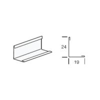 Профиль угловой PL 19х24х3000 мм белый матовый оцинкованный эконом