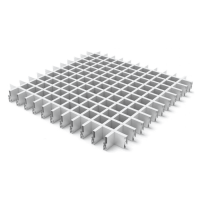 Грильято ячейка 50х50, высота 40 мм, ширина 10 мм, белый матовый