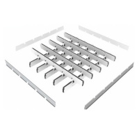 Грильято GL-15 ячейка 50x50, высота 37 мм, ширина 15 мм, белый оцинк