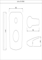 Наружная часть встраиваемого смесителя для ванны Essco Stella STE-CHR-107055K Хром