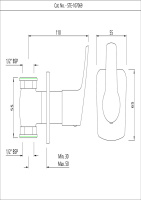 Настенный запорный клапан Essco Stella STE-CHR-107069 Хром